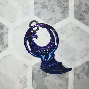 blue/purple dragon necklace charm
